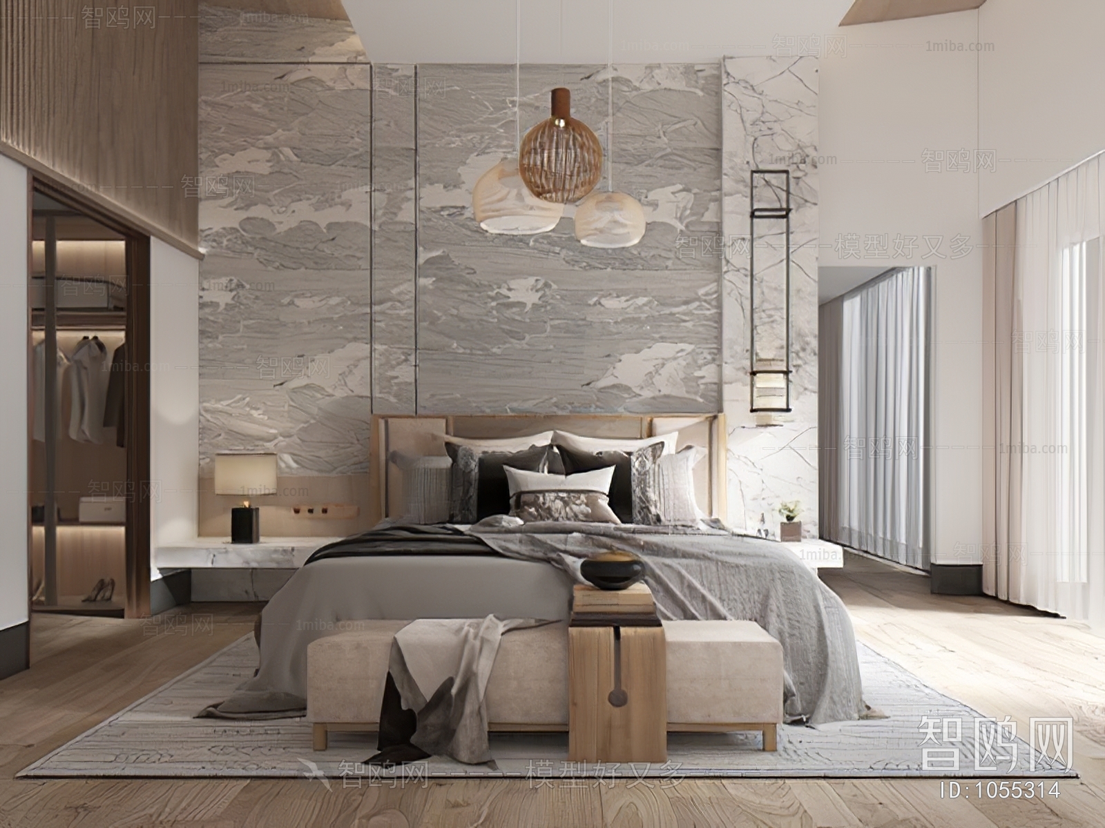 New Chinese Style Bedroom