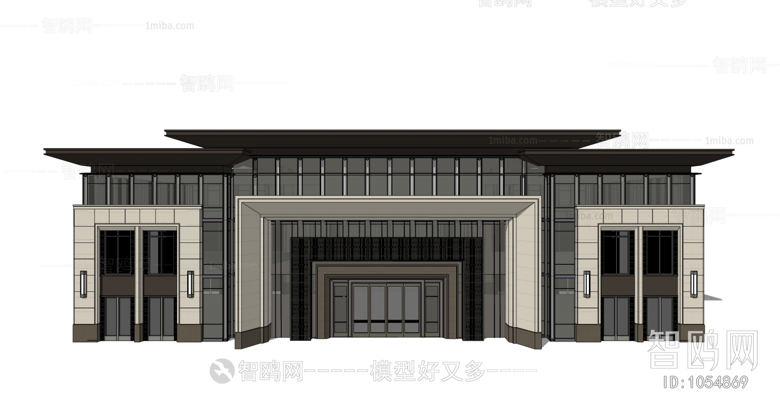 New Chinese Style Building Appearance