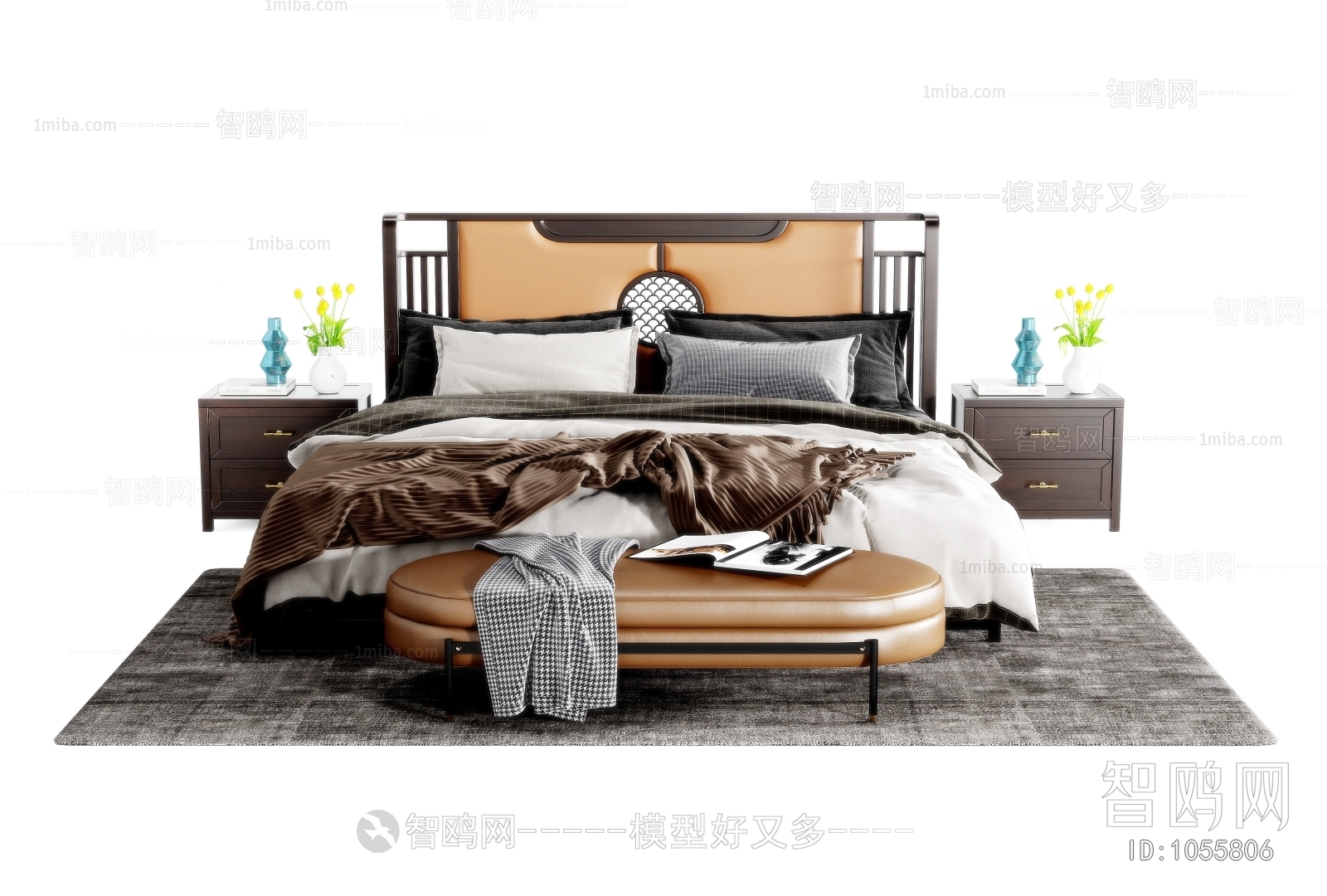 New Chinese Style Double Bed