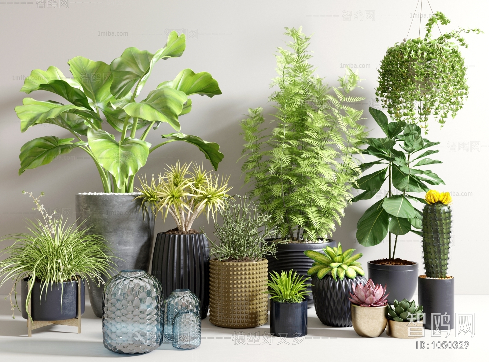 Modern Potted Green Plant