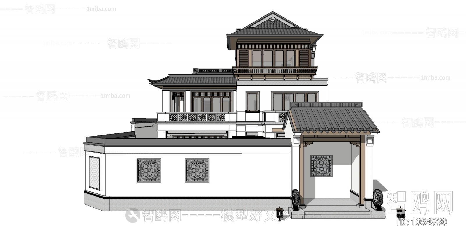 Chinese Style Villa Appearance