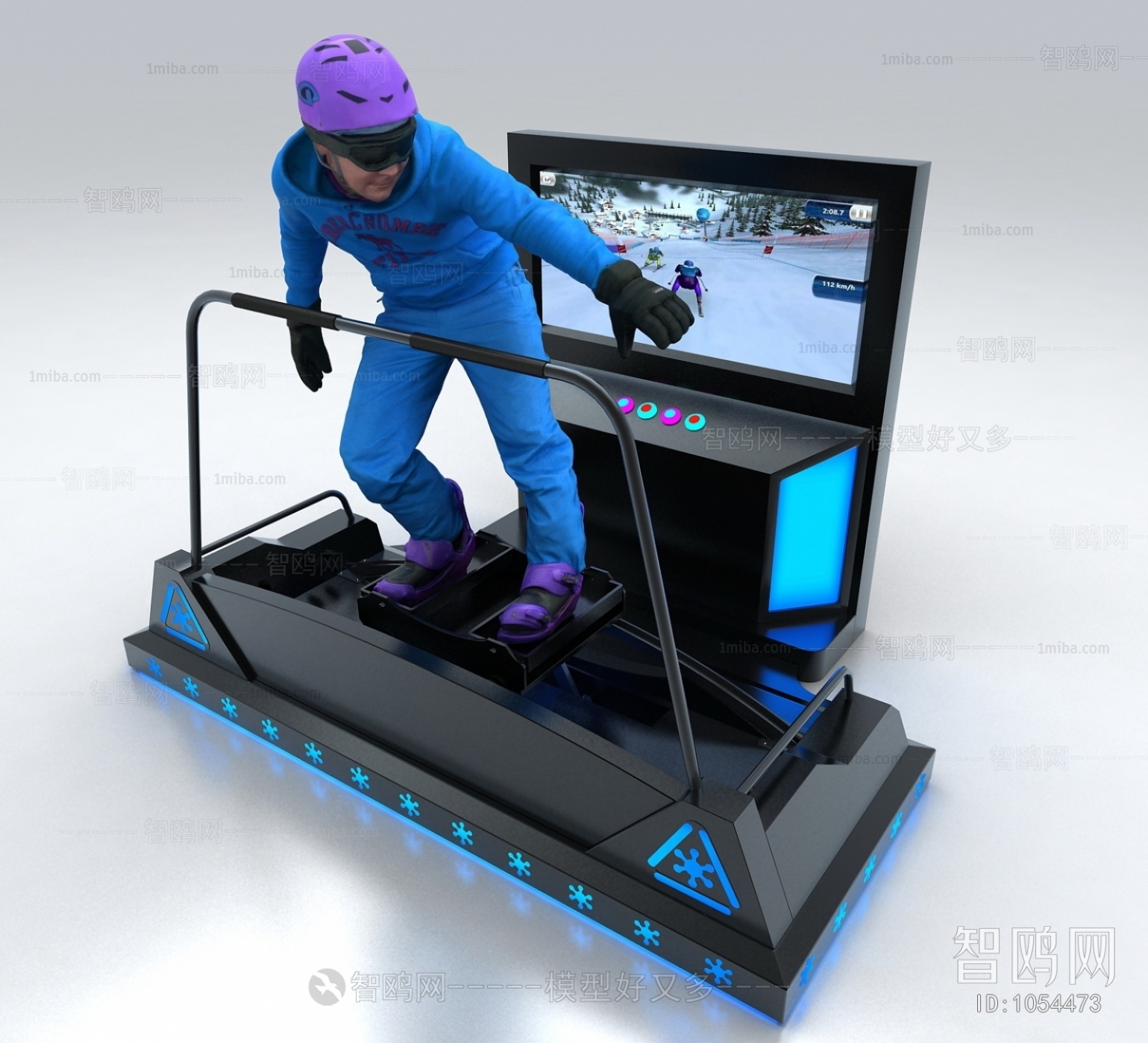 现代游乐设备 VR滑雪机