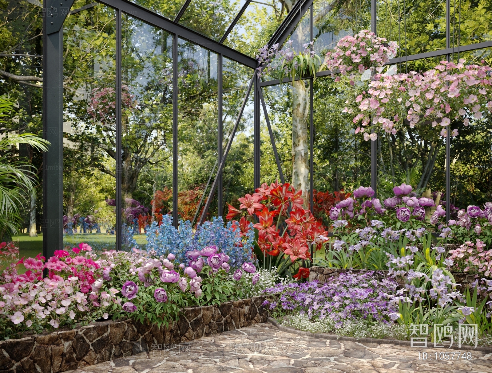 Modern Flowers And Grass