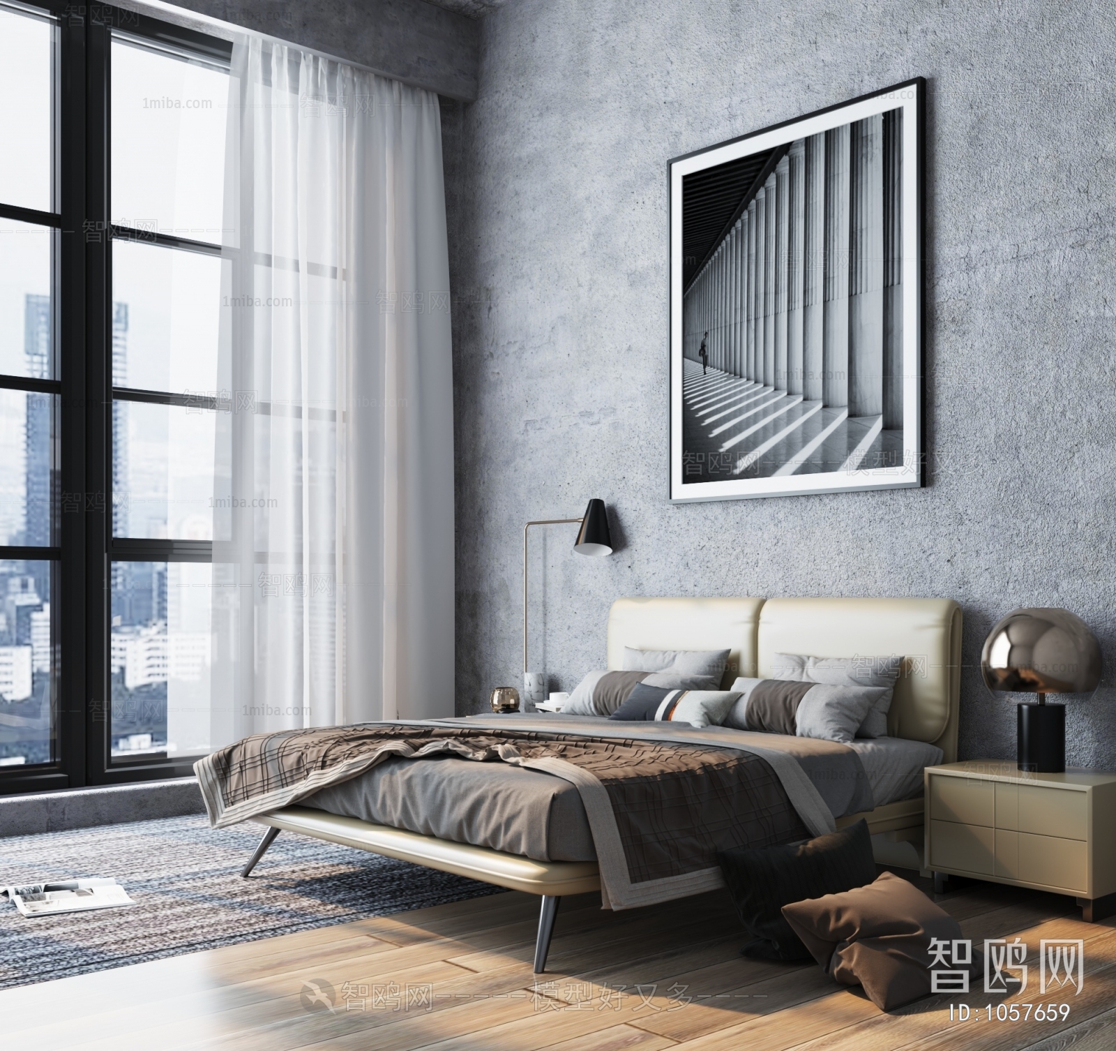 Industrial Style Bedroom