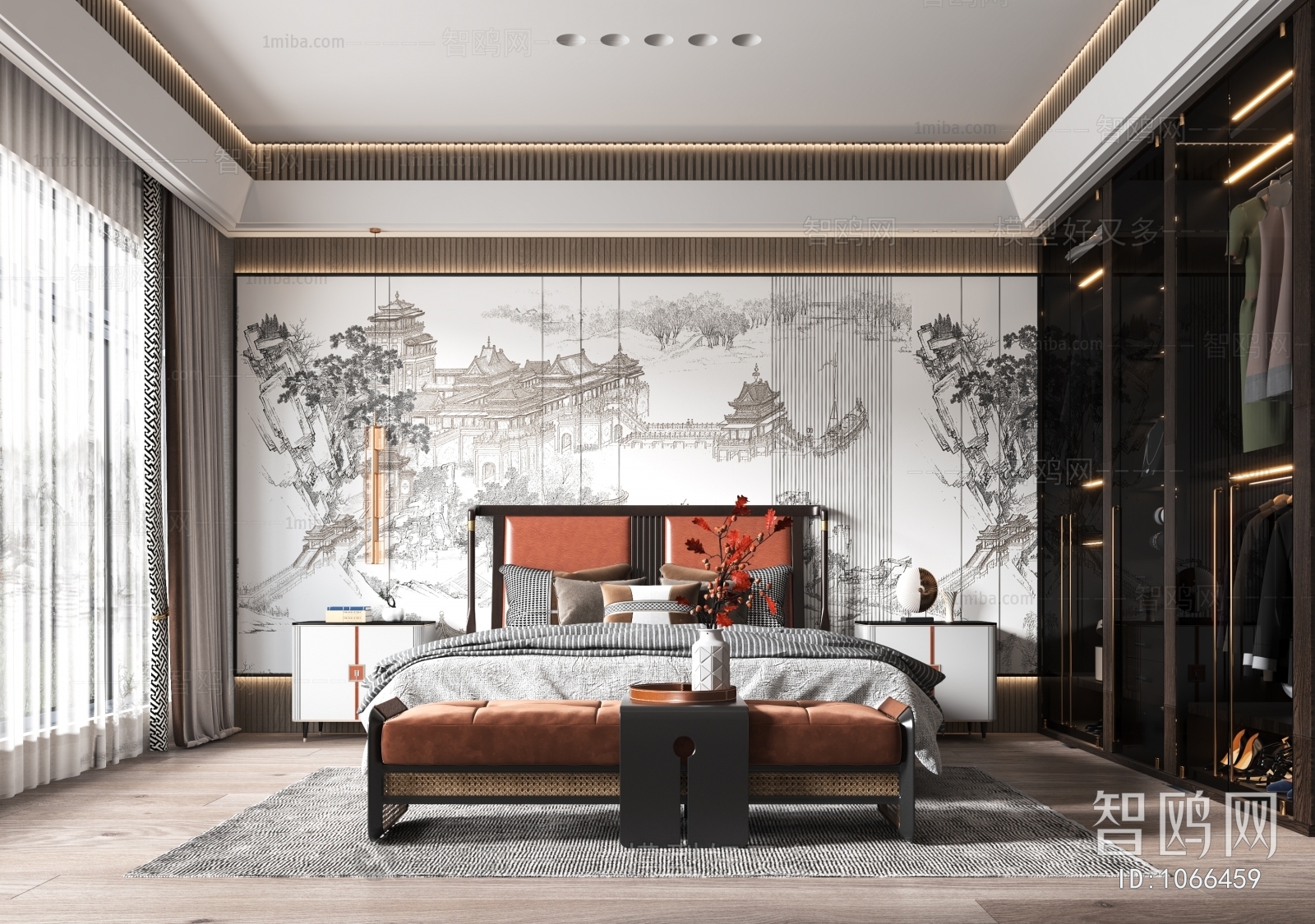 New Chinese Style Bedroom