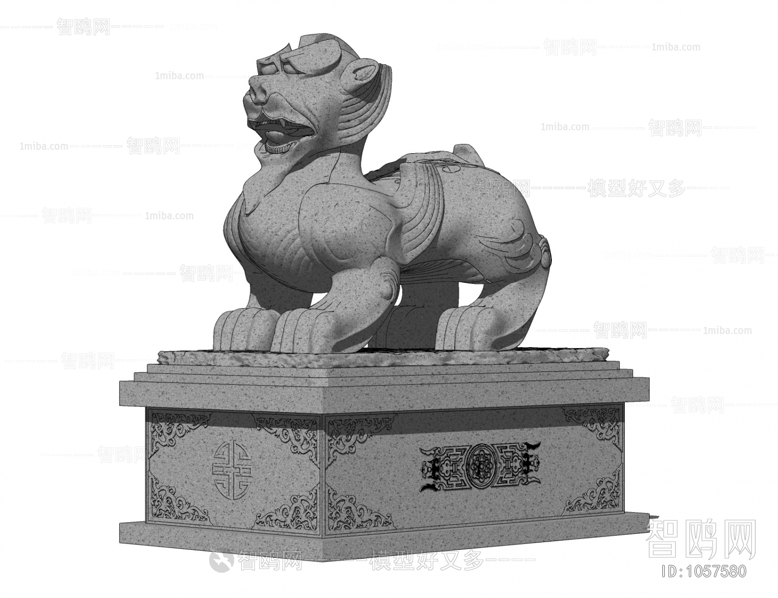 中式貔貅雕塑园艺小品