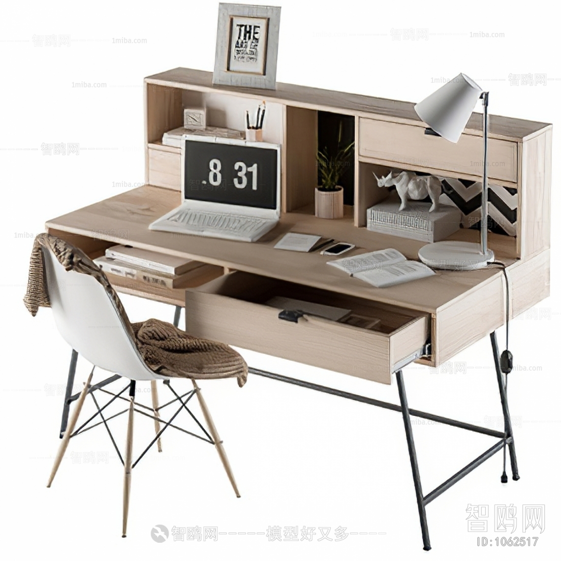 Nordic Style Computer Desk And Chair