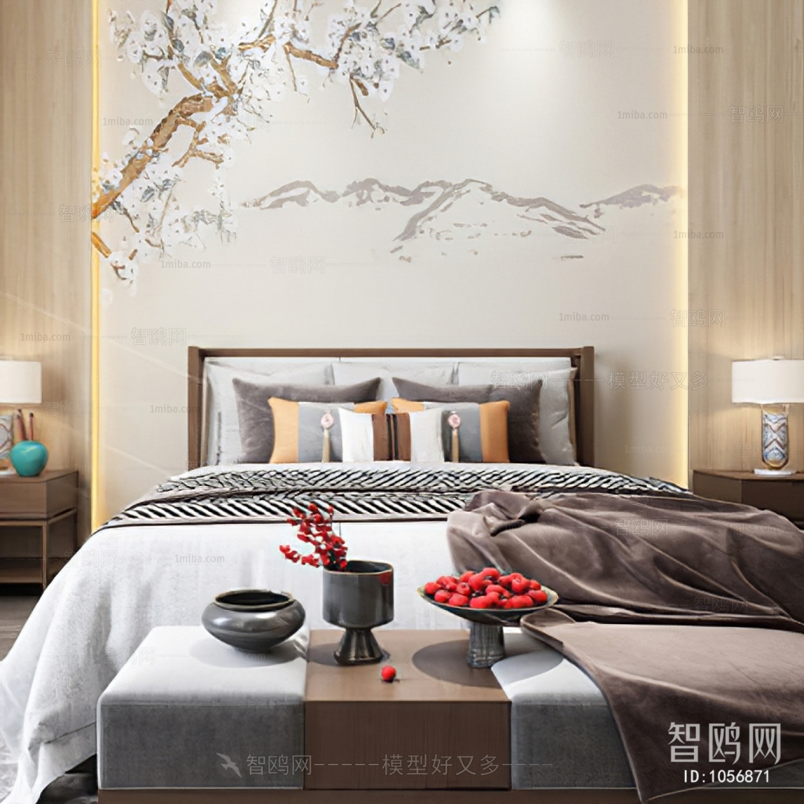 New Chinese Style Bedroom