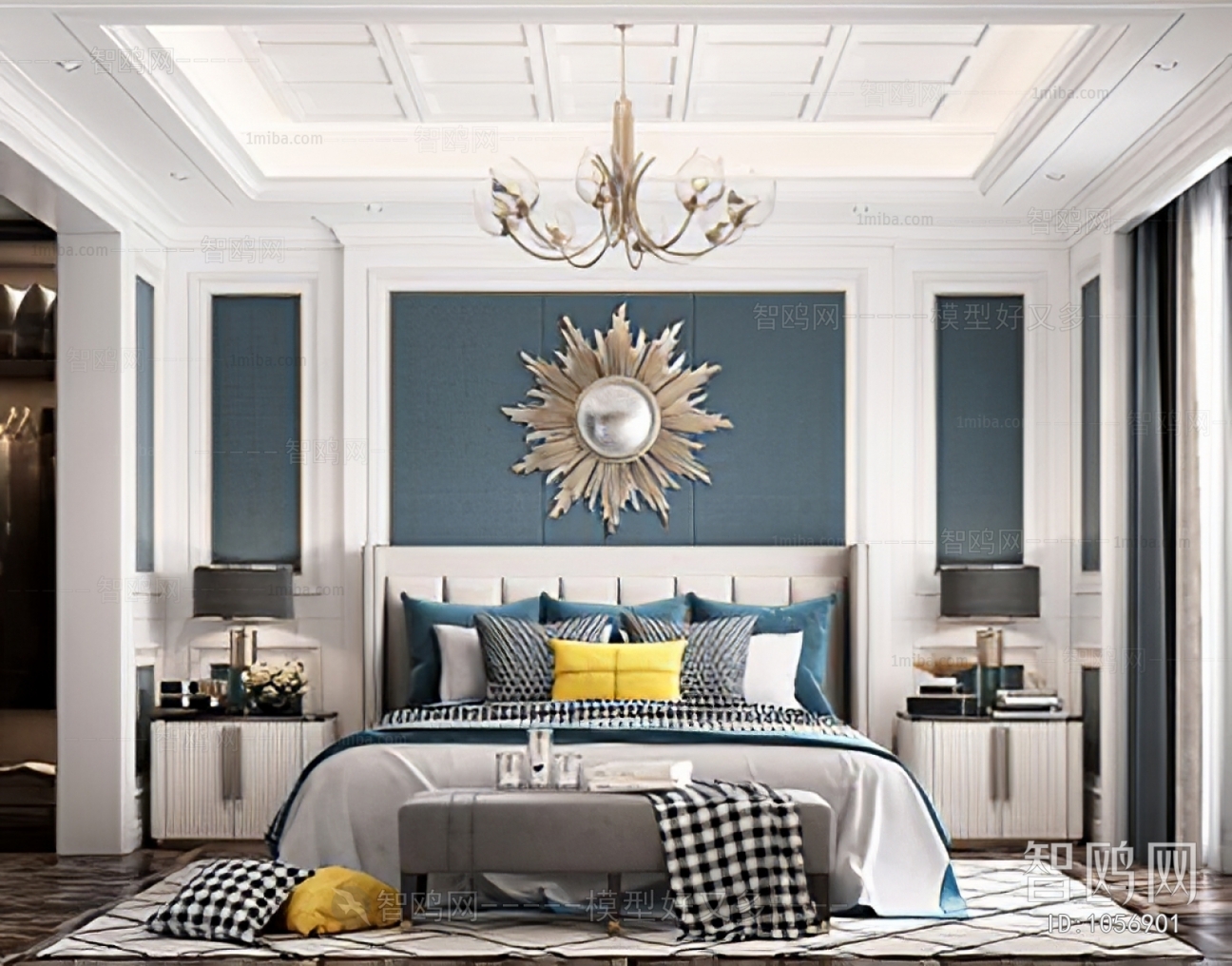 Simple European Style Bedroom