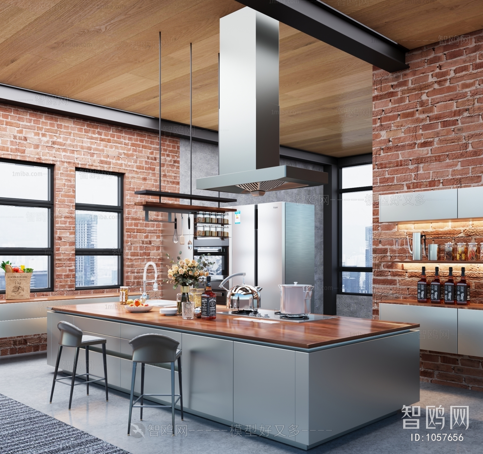 Industrial Style Central Kitchen