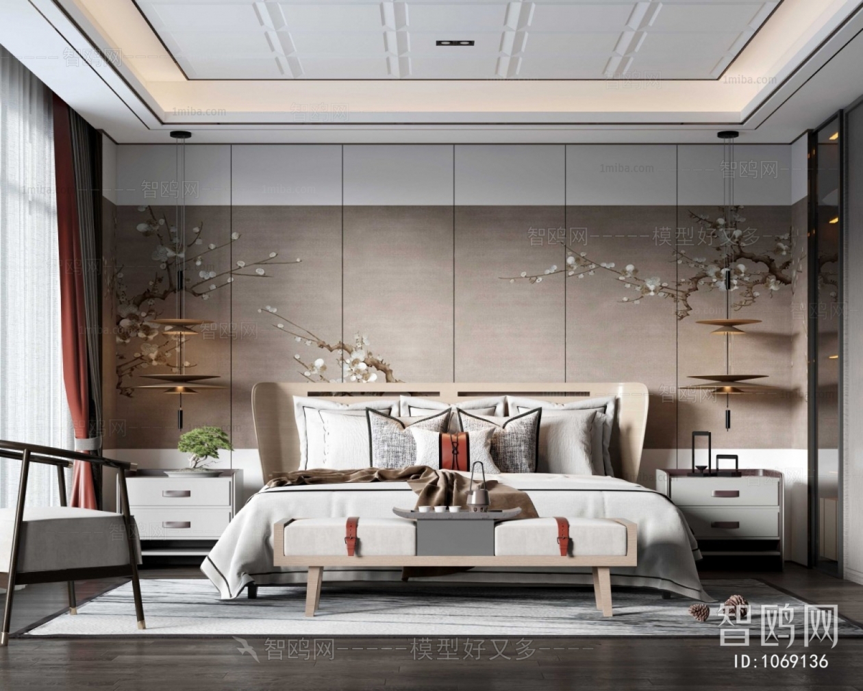 New Chinese Style Bedroom