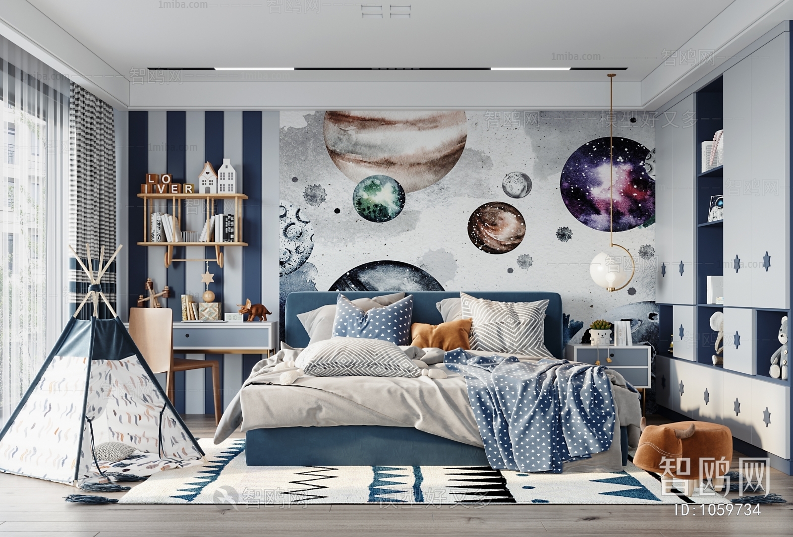 Modern Boy's Room And Son's Room