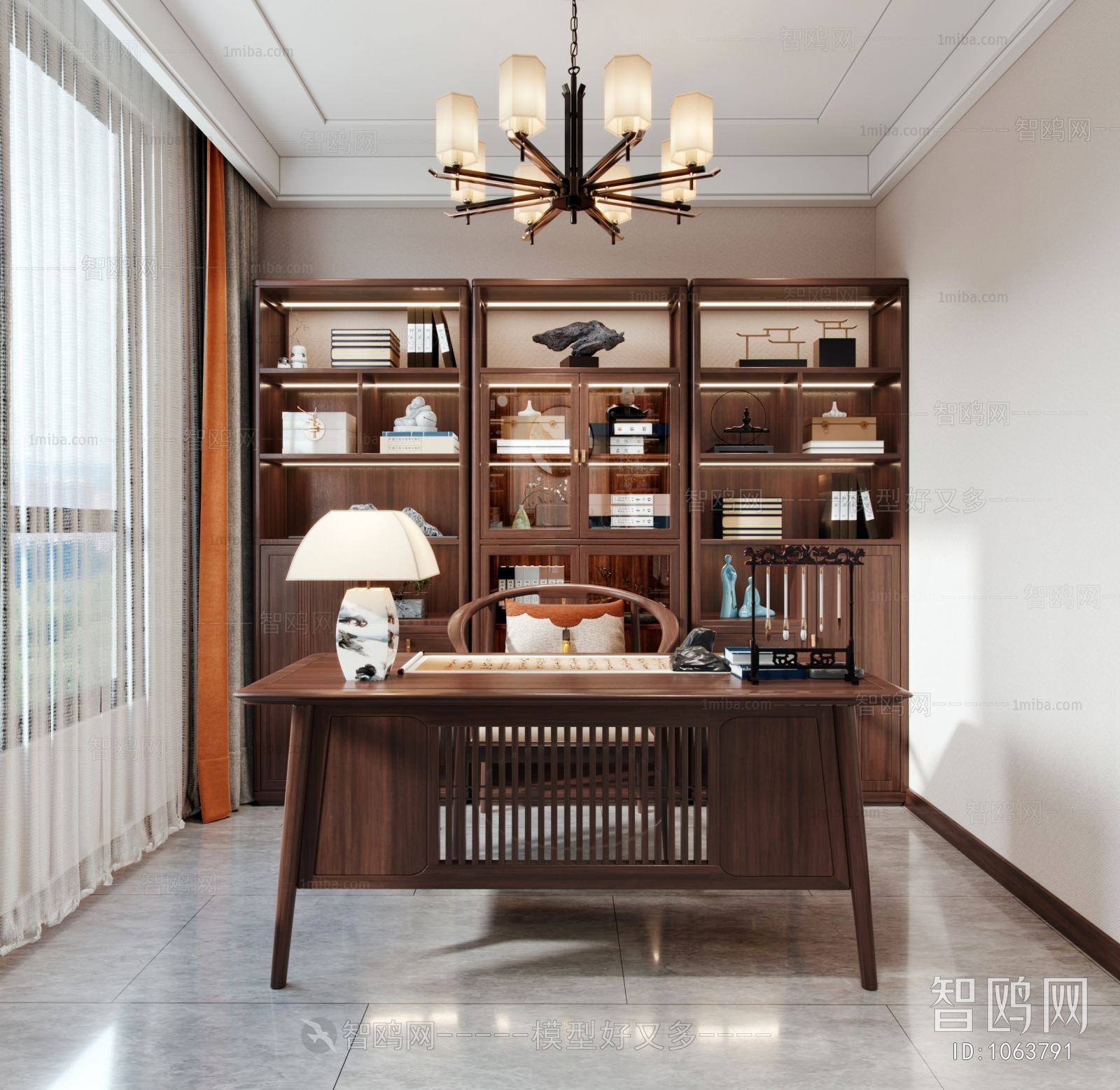 New Chinese Style Study Space