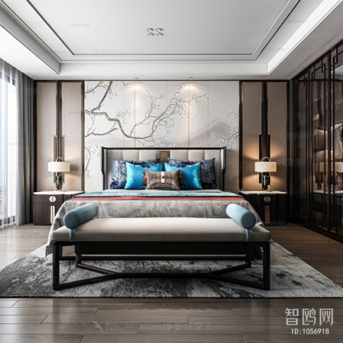 New Chinese Style Bedroom