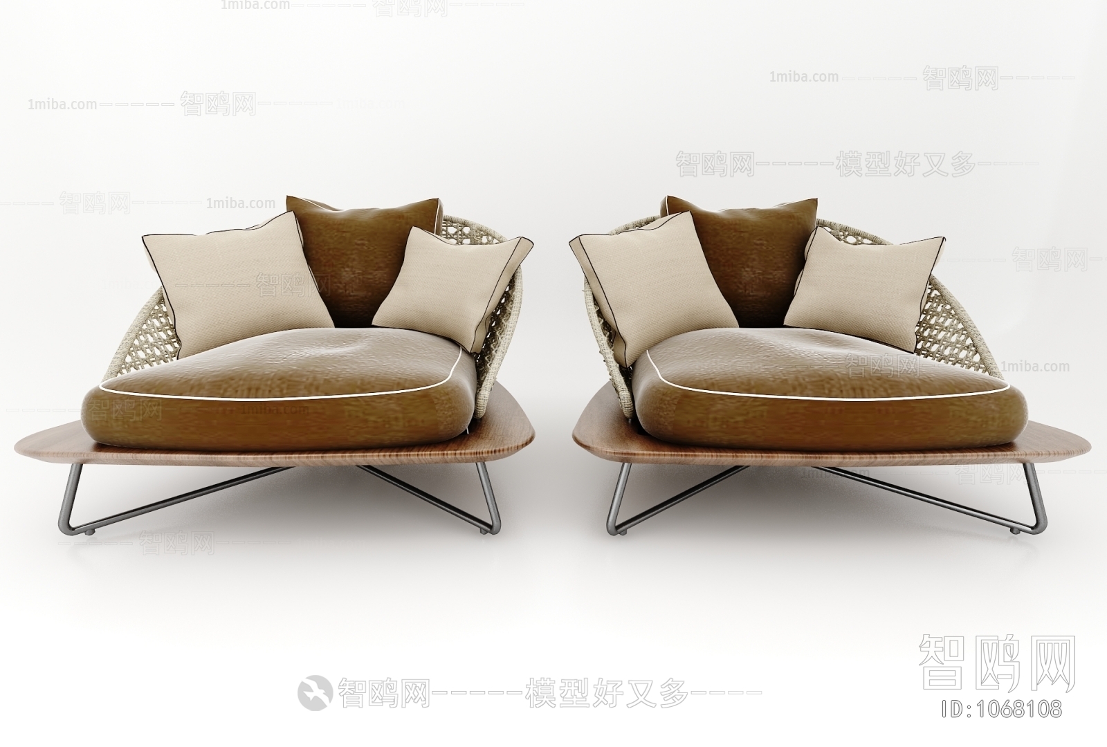 New Chinese Style Single Sofa