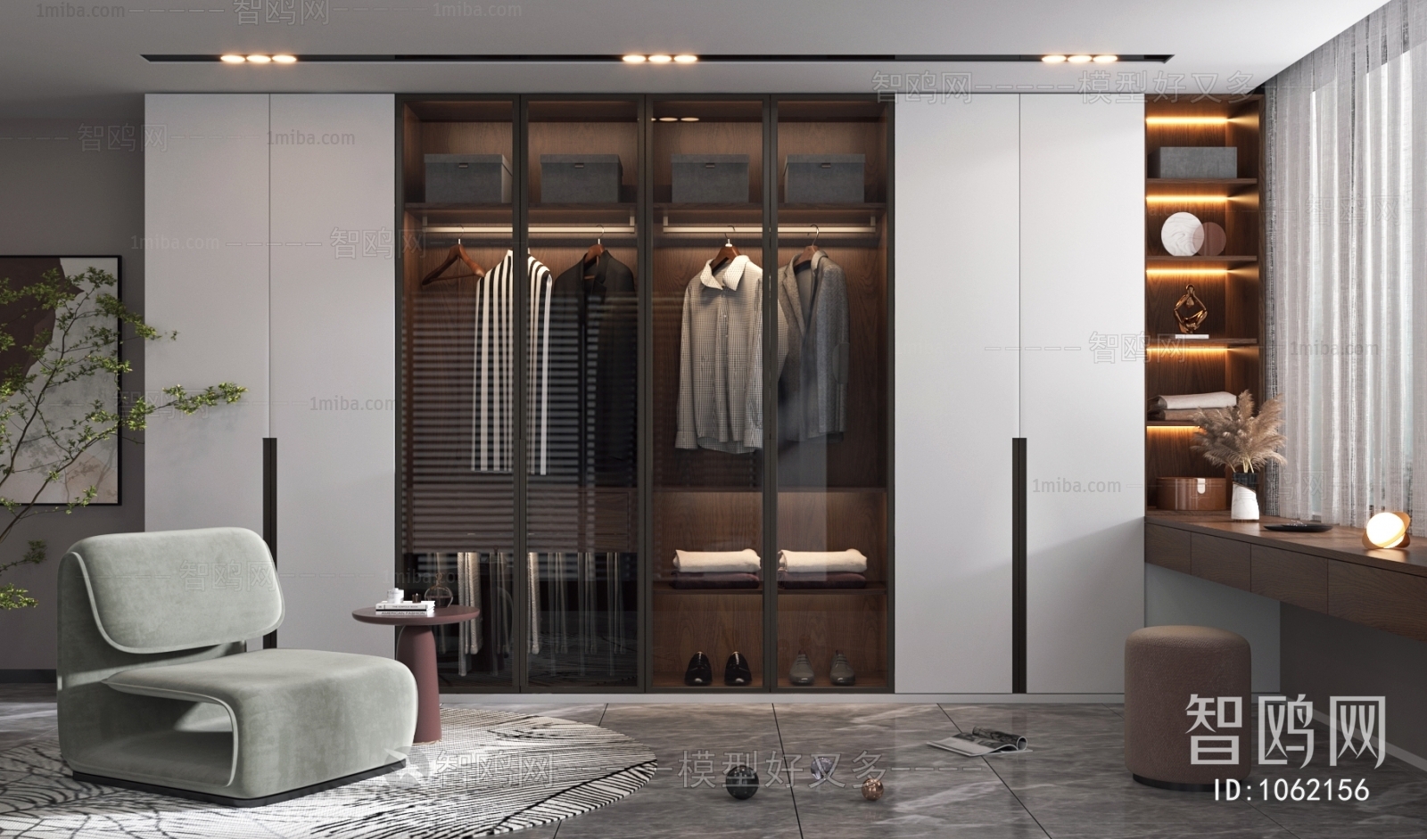 Modern Clothes Storage Area