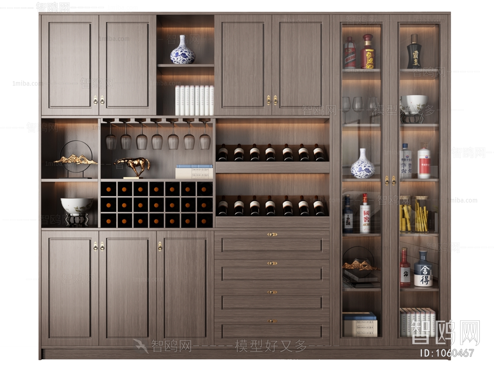 New Chinese Style Wine Cabinet