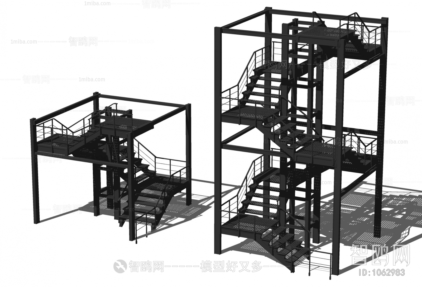 Industrial Style Stair Balustrade/elevator