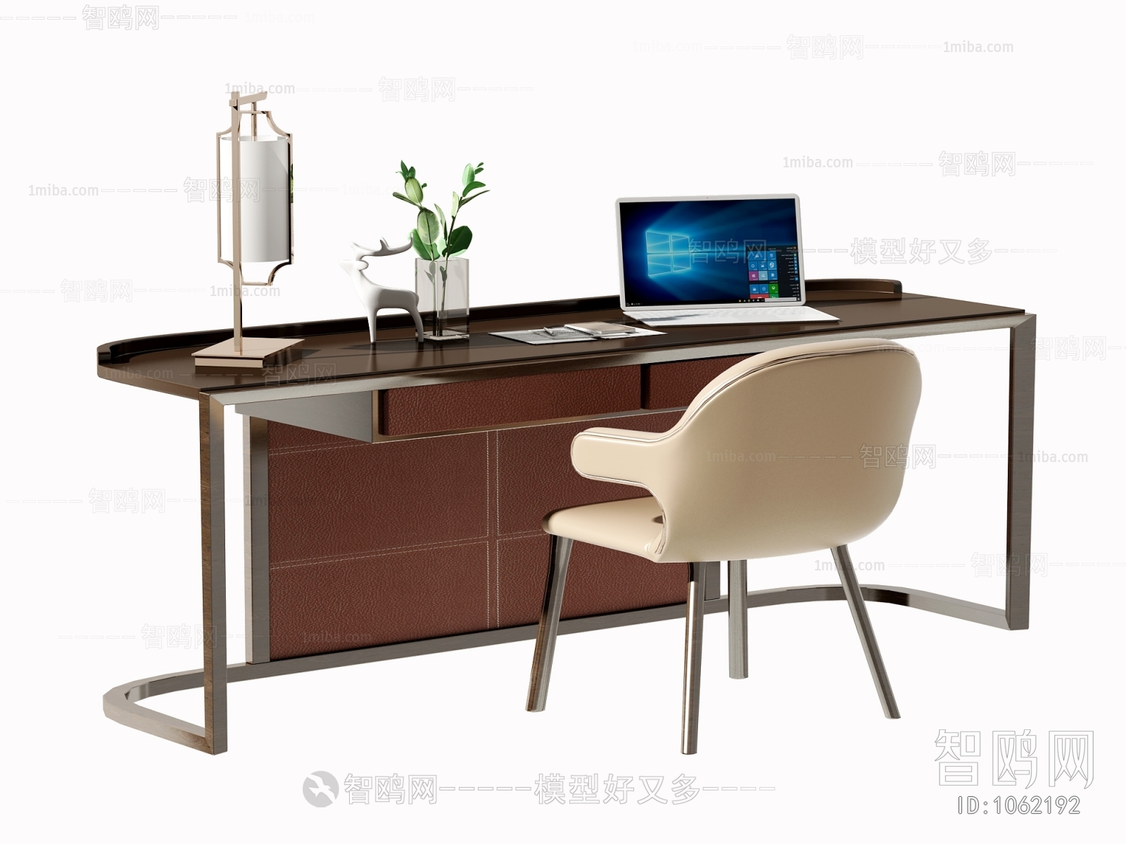 New Chinese Style Computer Desk And Chair