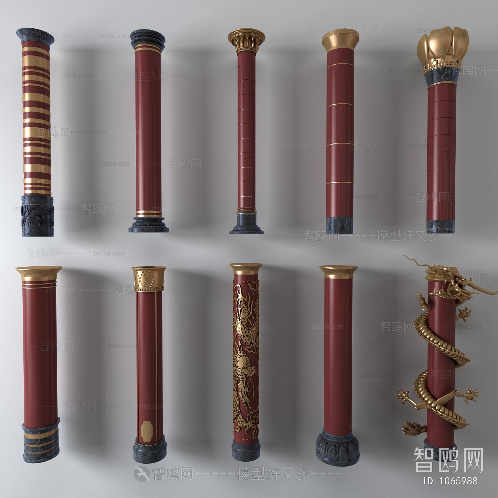传统中式柱子