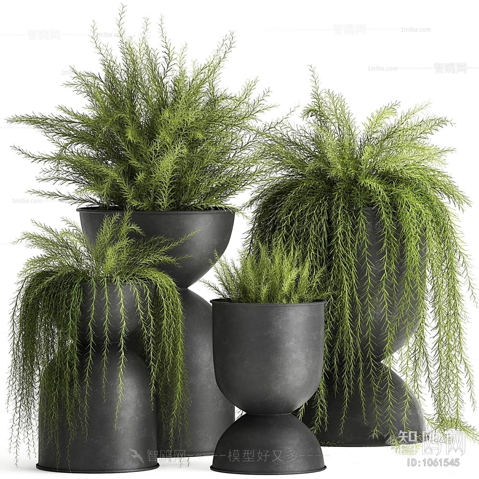 Modern Potted Green Plant