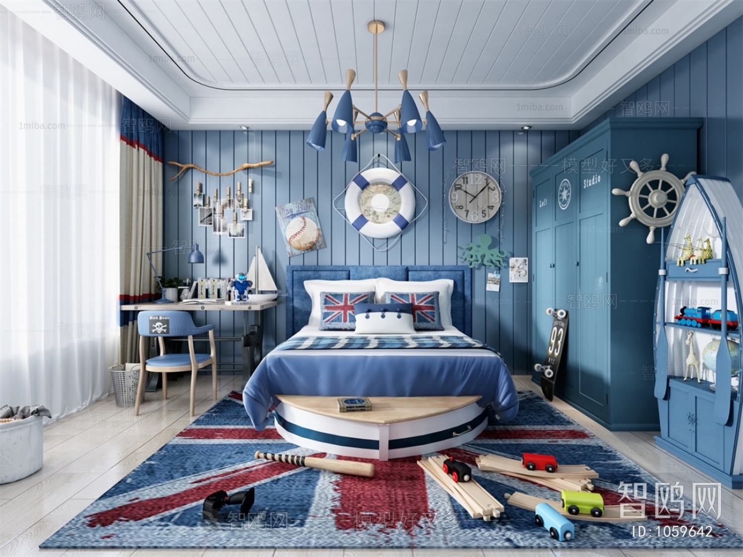 Mediterranean Style Boy's Room And Son's Room