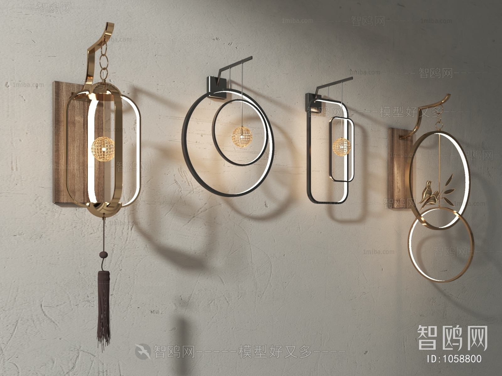 New Chinese Style Wall Lamp