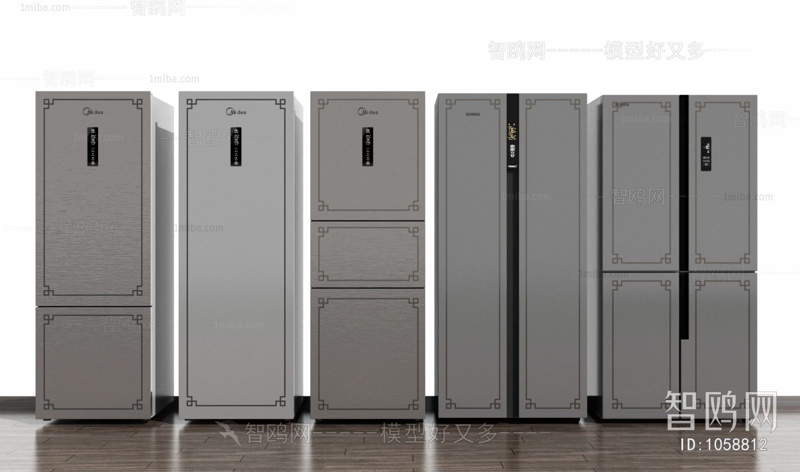 新中式冰箱冰柜组合