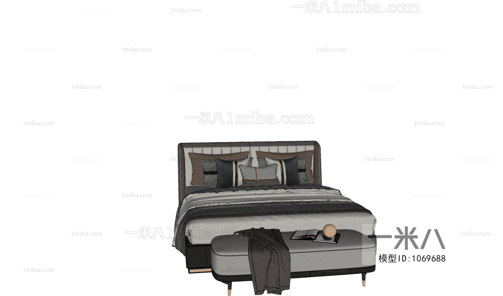 New Chinese Style Double Bed