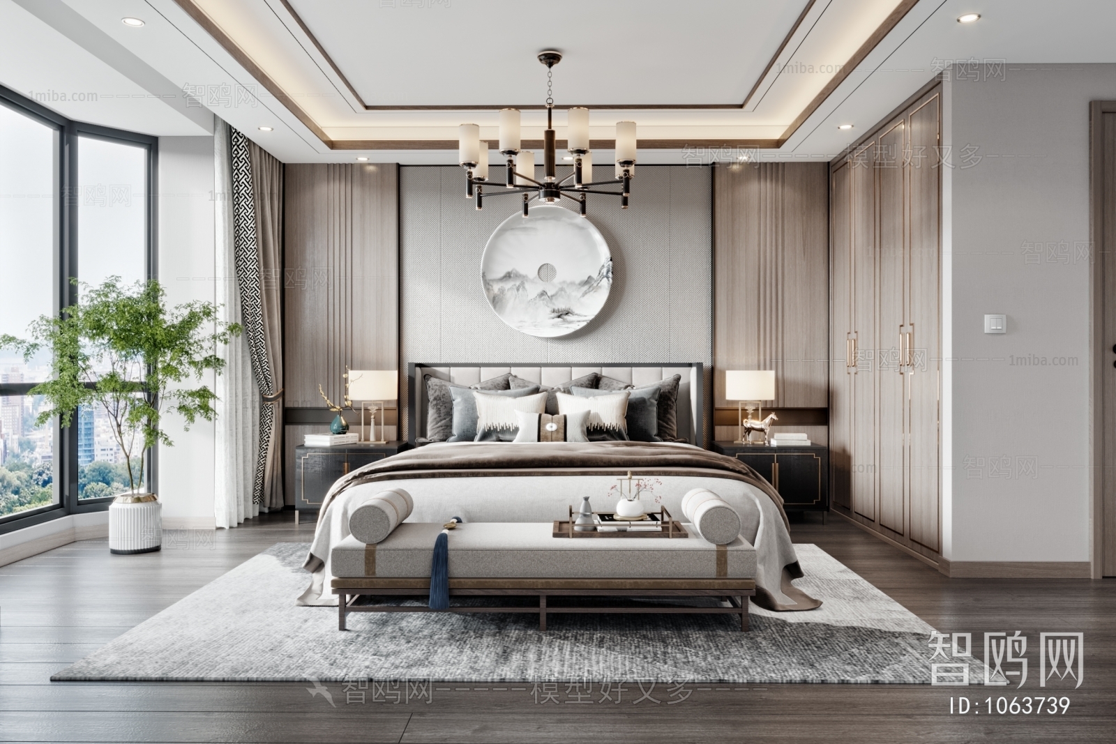 New Chinese Style Bedroom