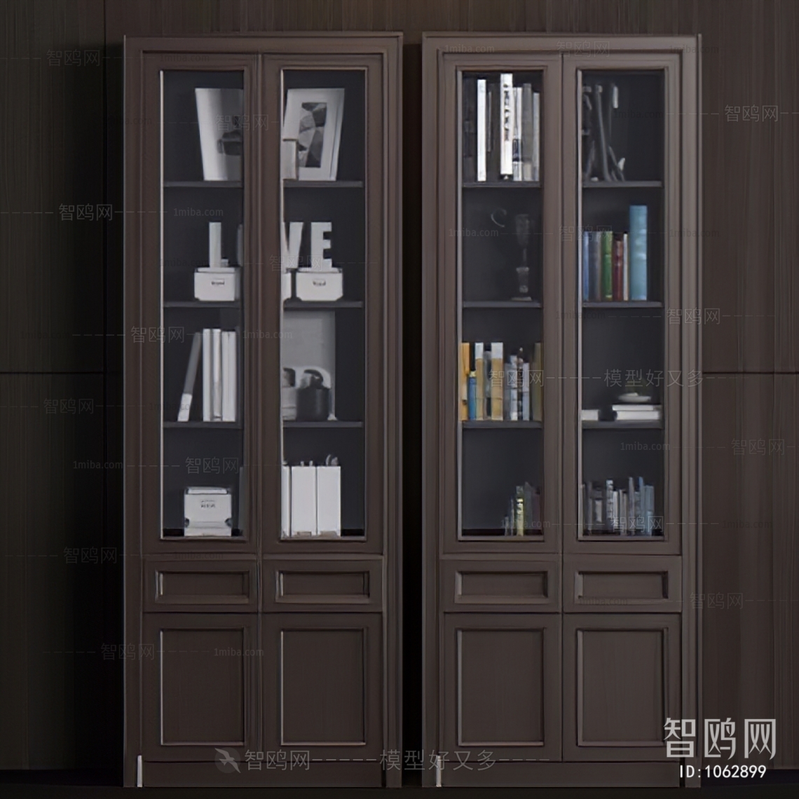 新中式书柜