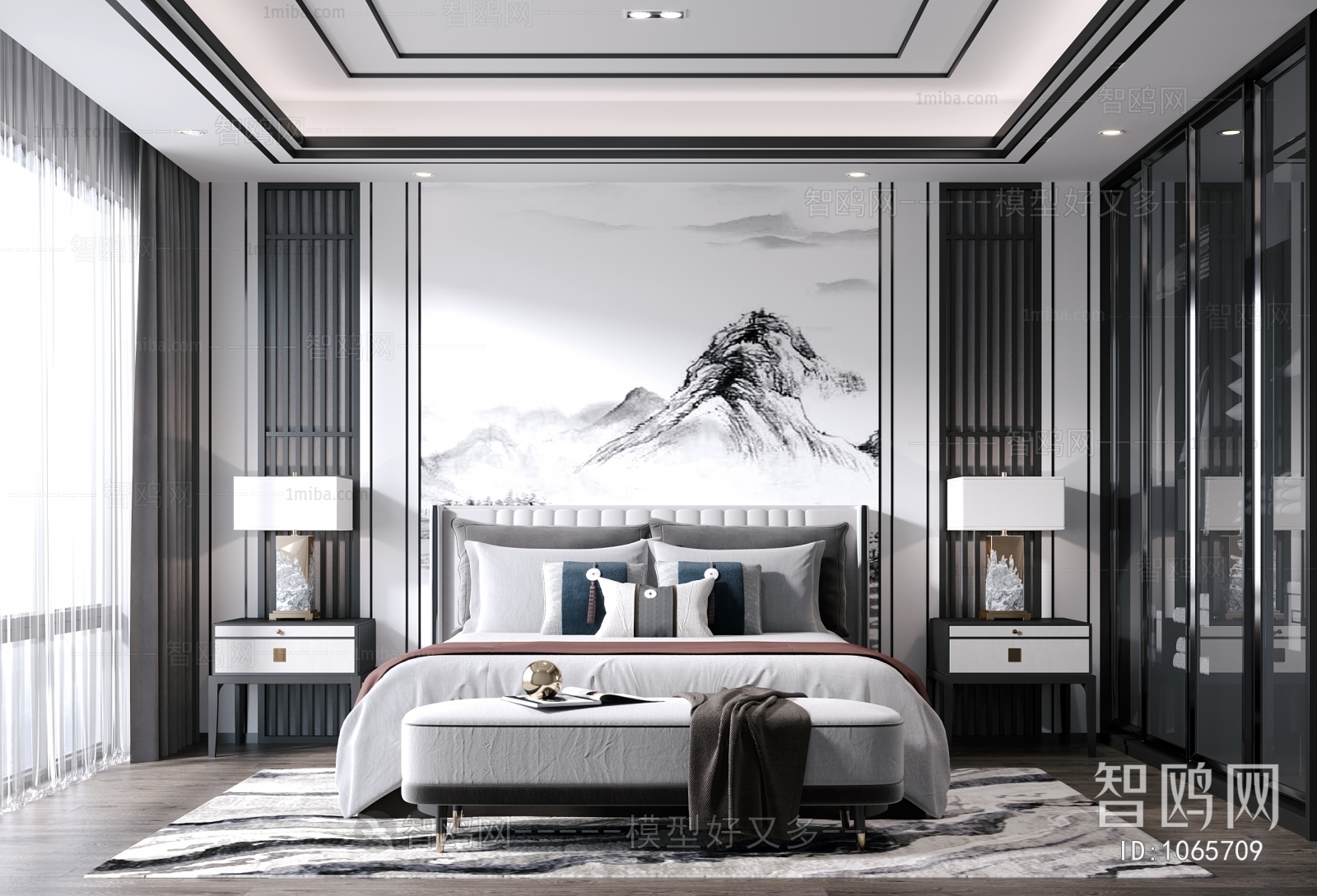 New Chinese Style Bedroom