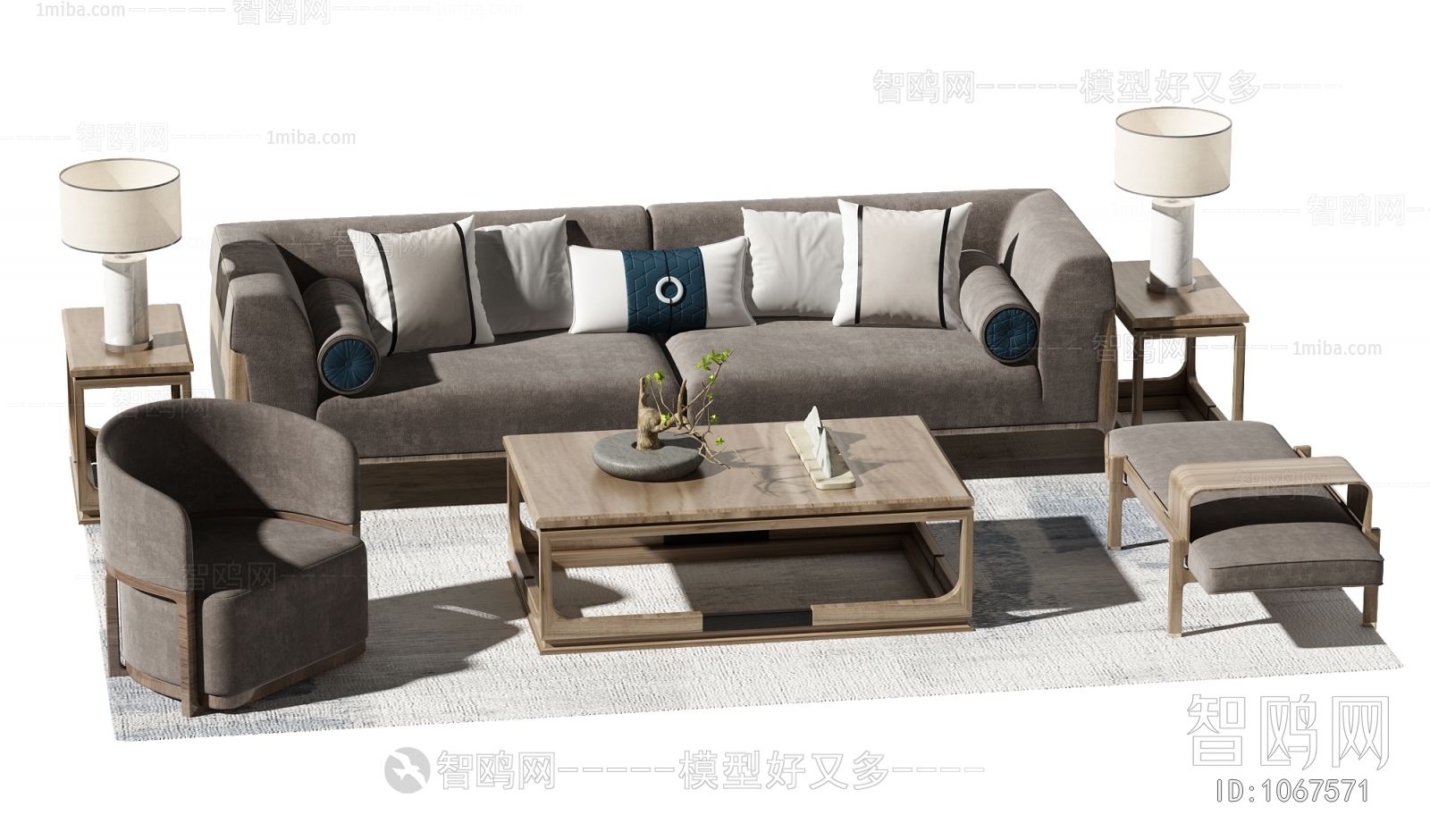 New Chinese Style Sofa Combination