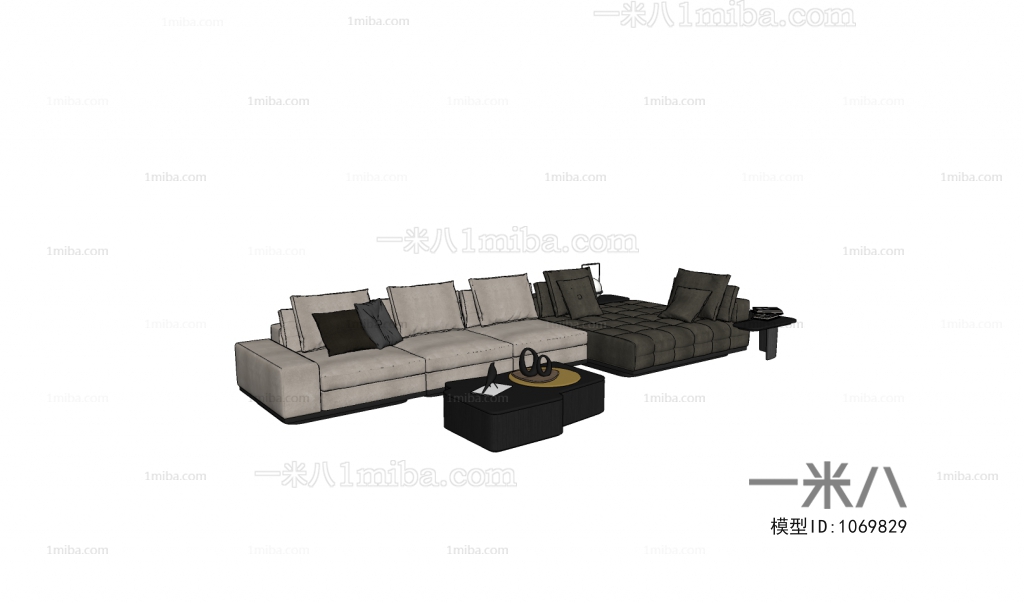 Modern Multi Person Sofa