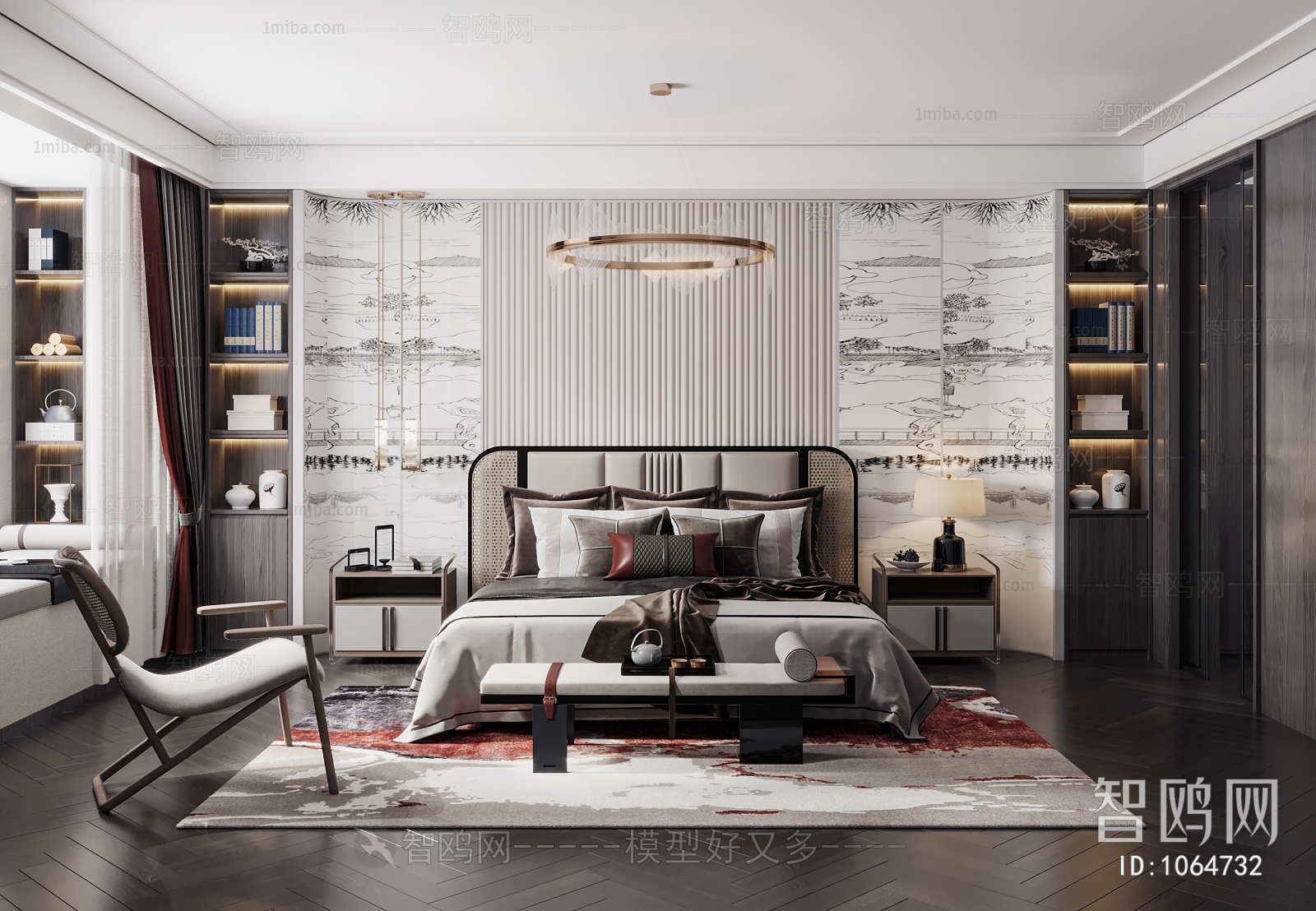 New Chinese Style Bedroom