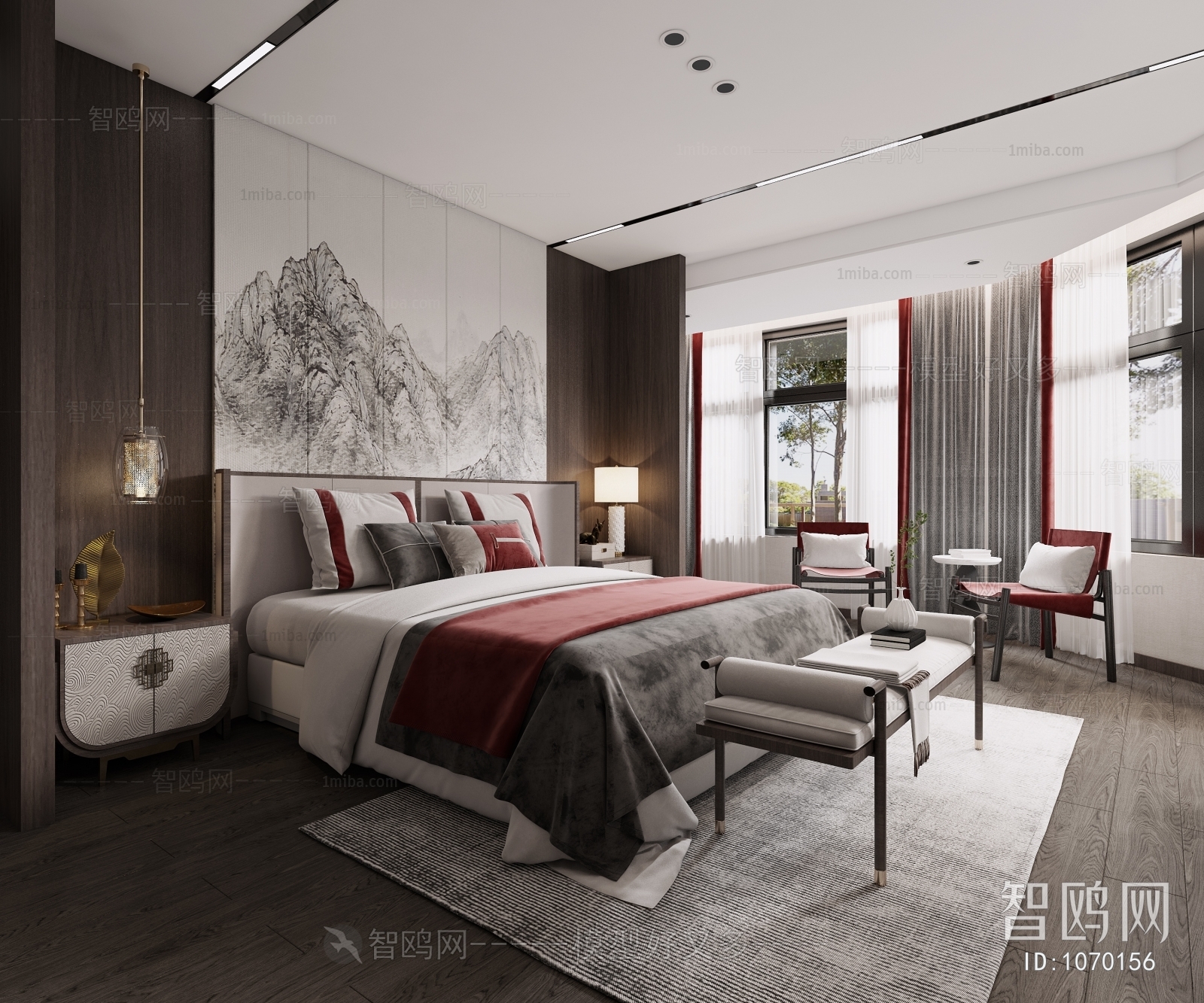 New Chinese Style Bedroom