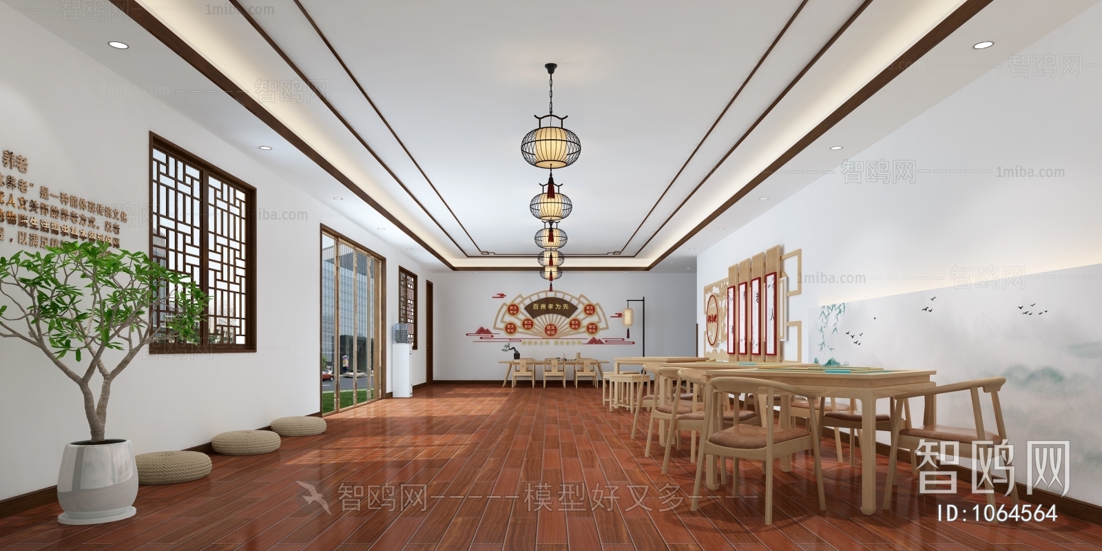 New Chinese Style Medical Space And Cultural Space