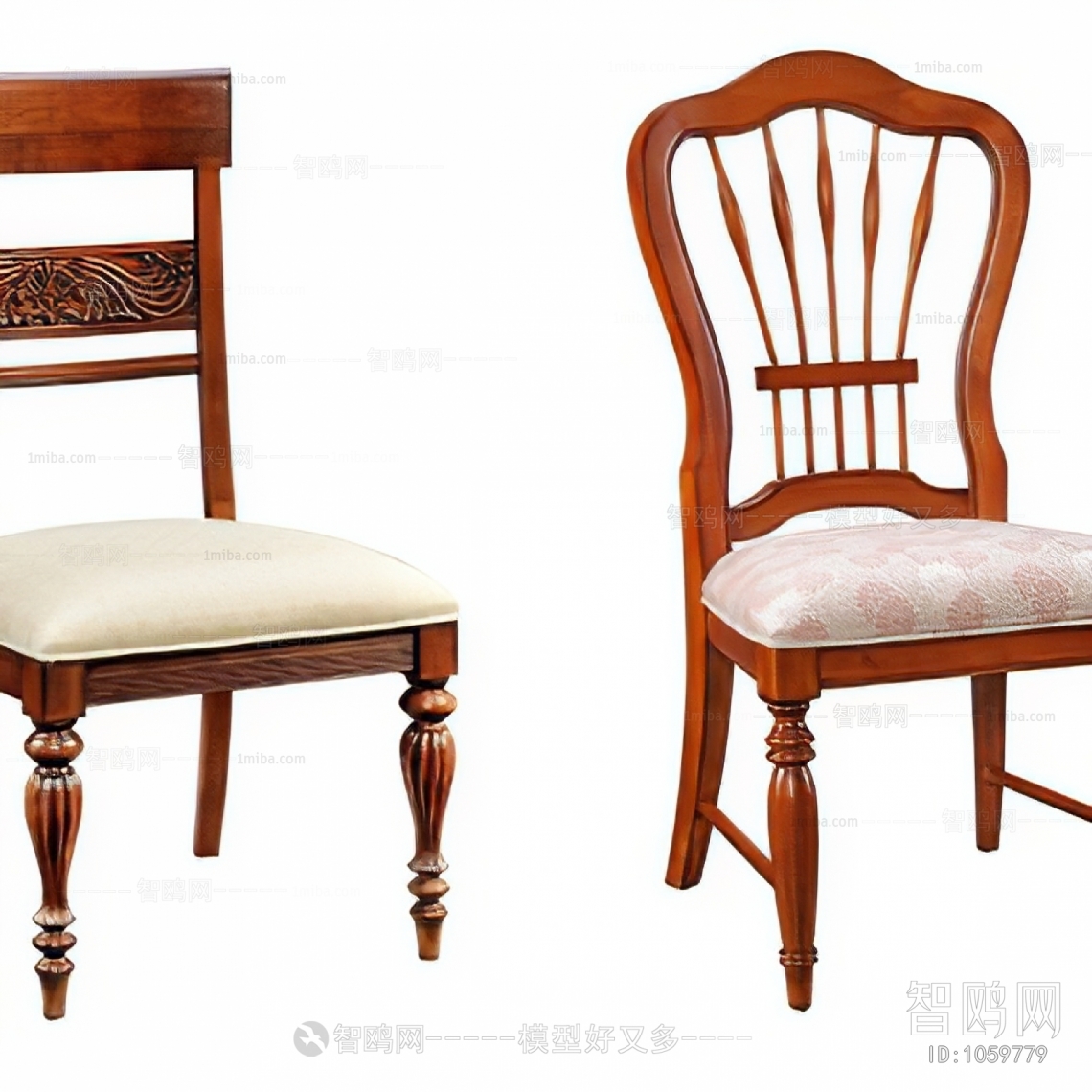 美式餐椅单椅组合