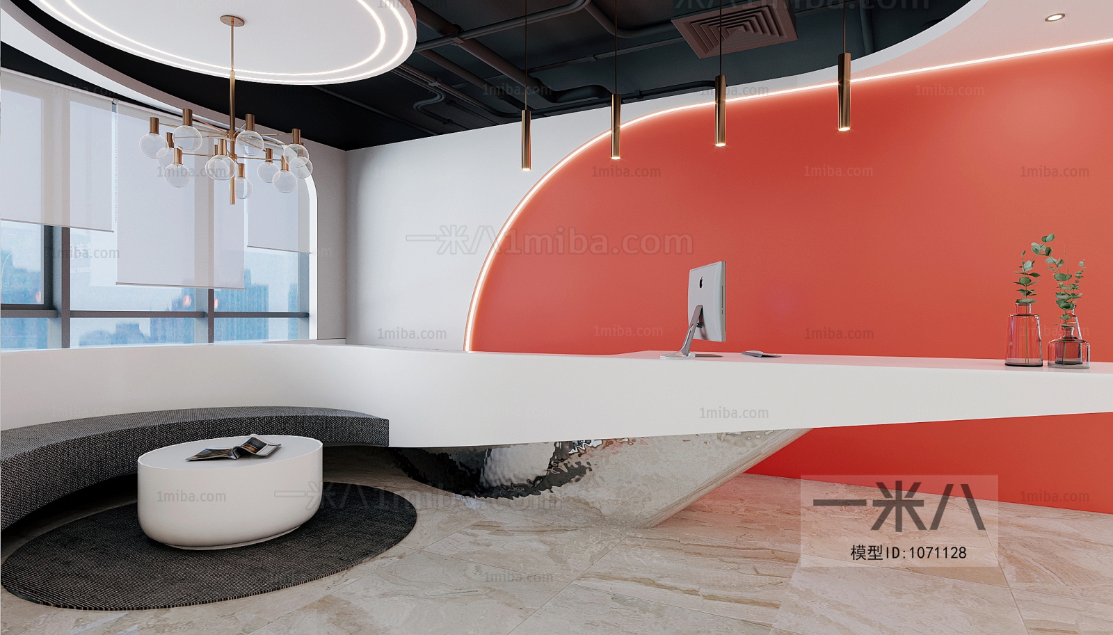 Modern Office Reception Desk