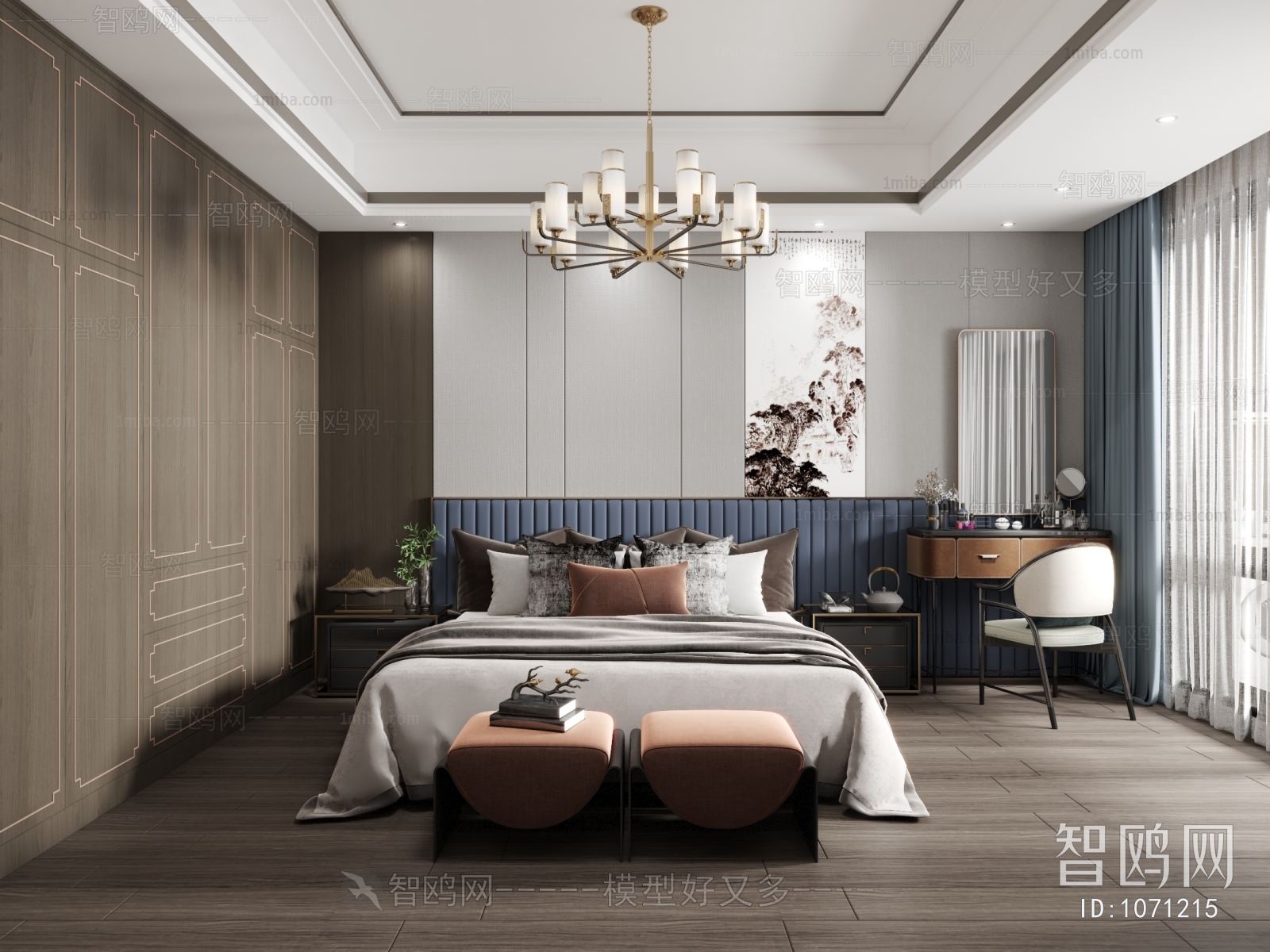 New Chinese Style Bedroom