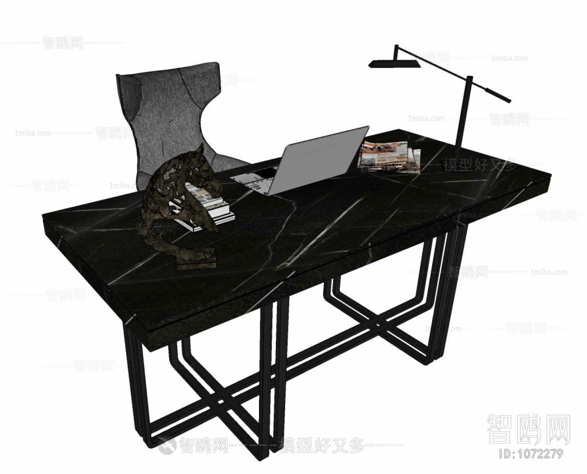 New Chinese Style Computer Desk And Chair