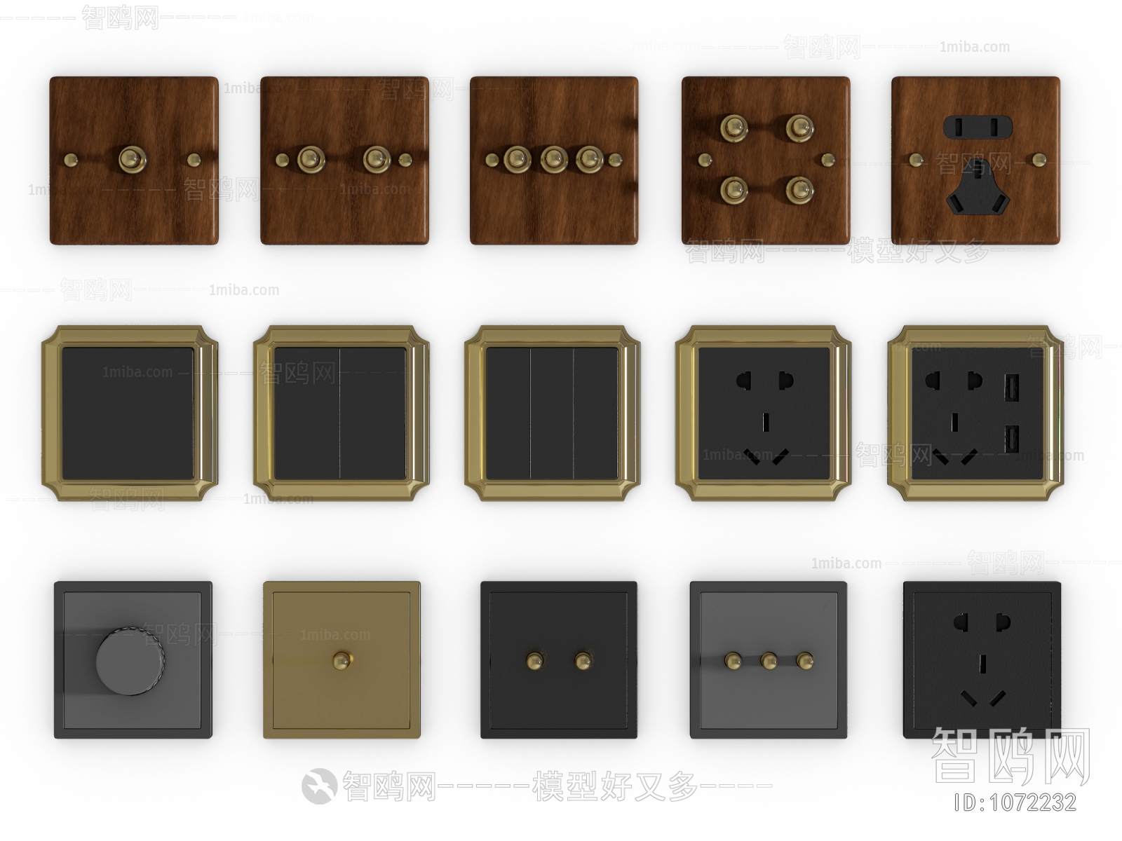 New Chinese Style Switch Socket Panel