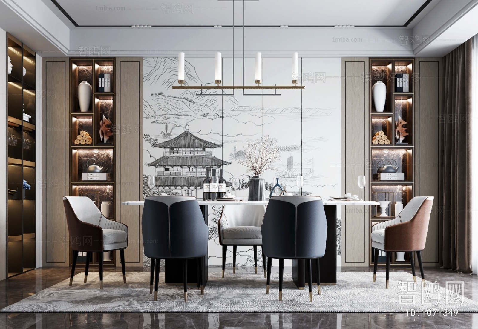 New Chinese Style Dining Room