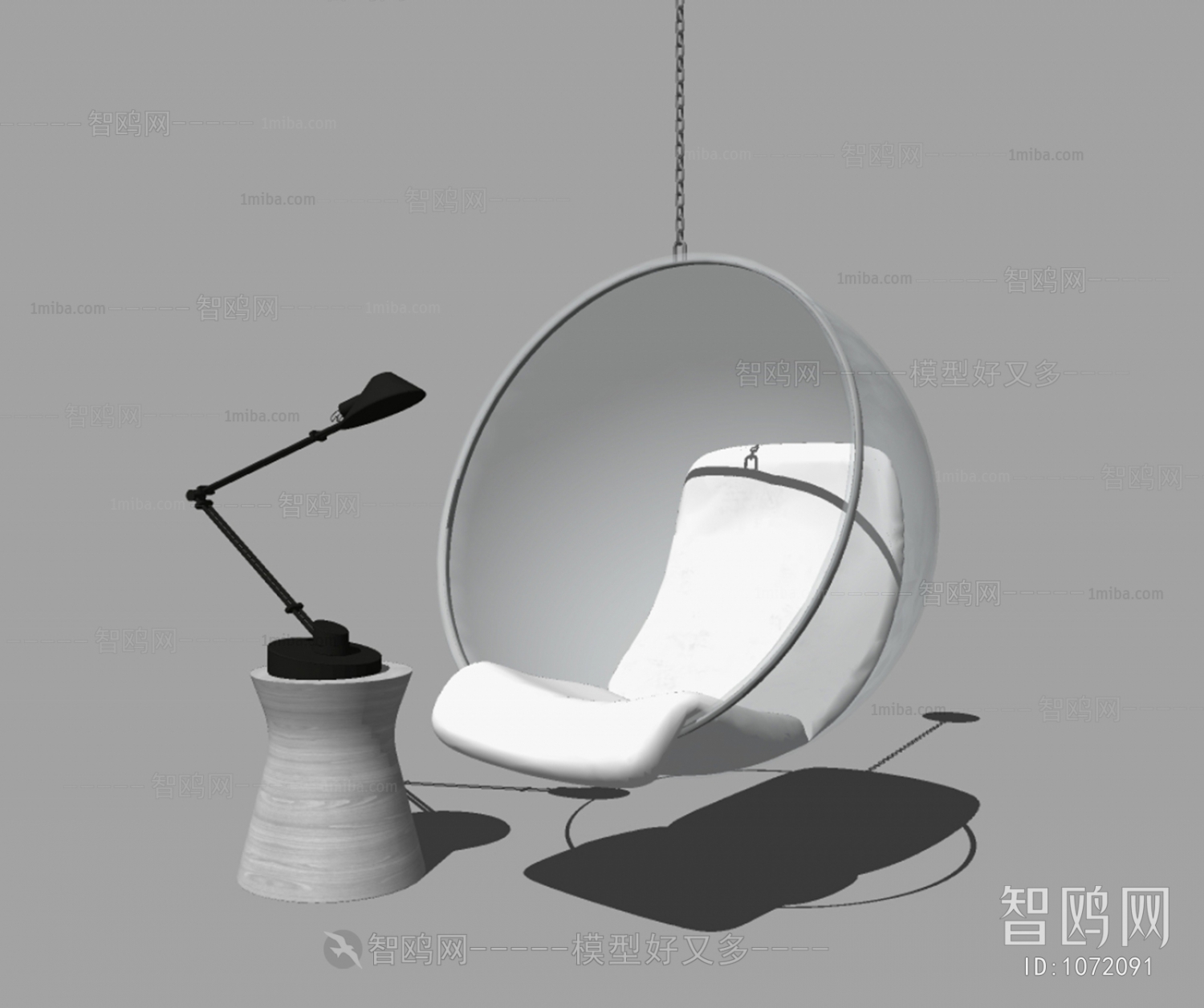 现代玻璃吊椅