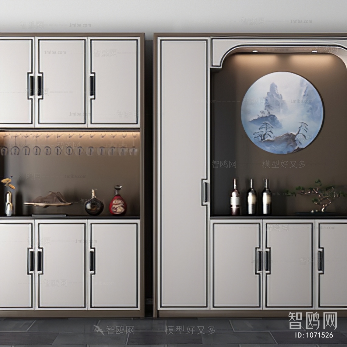 New Chinese Style Wine Cabinet