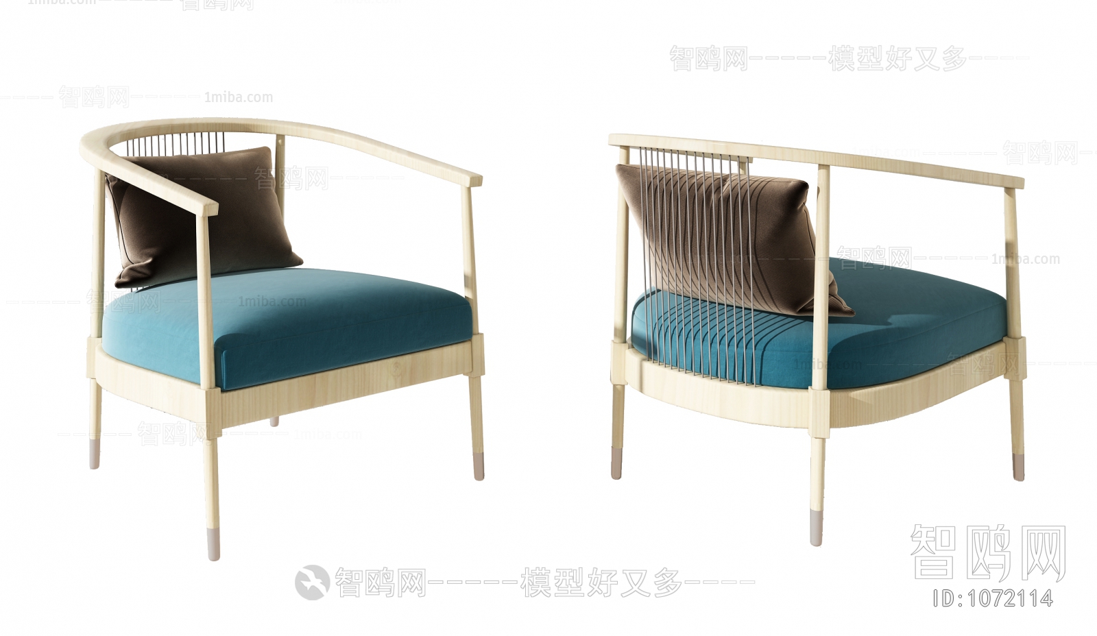 New Chinese Style Single Sofa