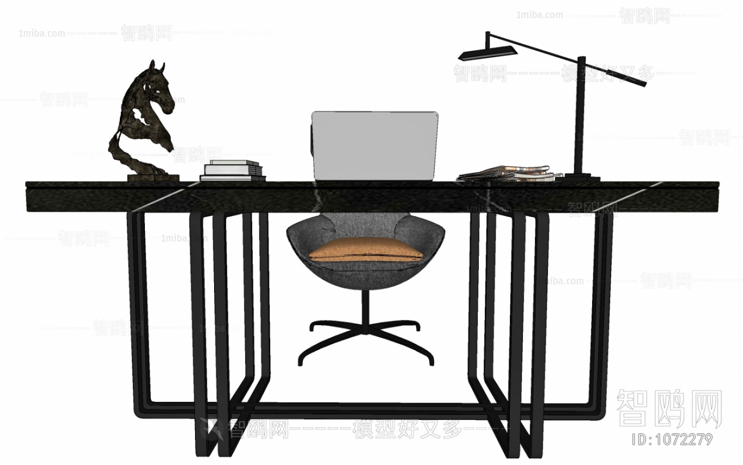 New Chinese Style Computer Desk And Chair