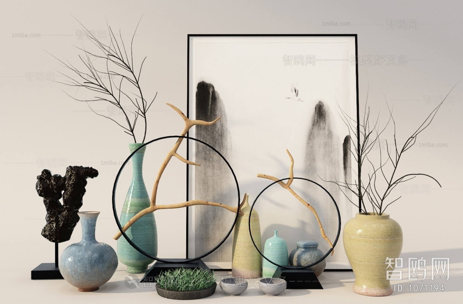 新中式花瓶装饰品摆件