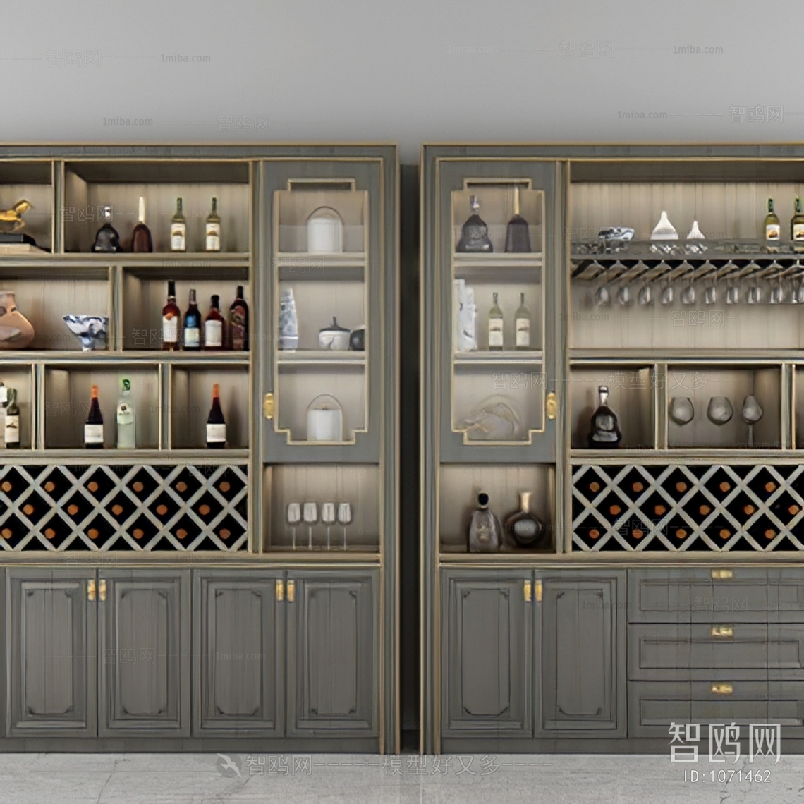 New Chinese Style Wine Cabinet