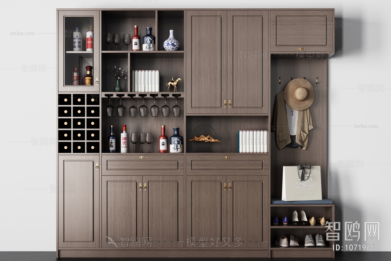 New Chinese Style Wine Cabinet